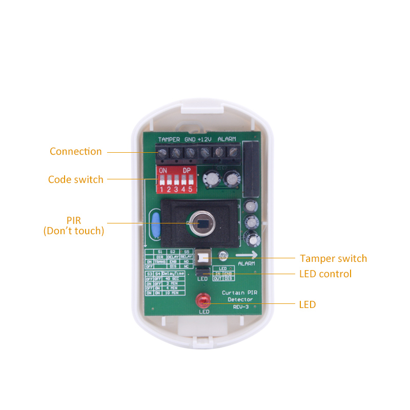 Indoor DC12V Curtain Wired Mot - Motion Sensor Pir Wired recension och pris