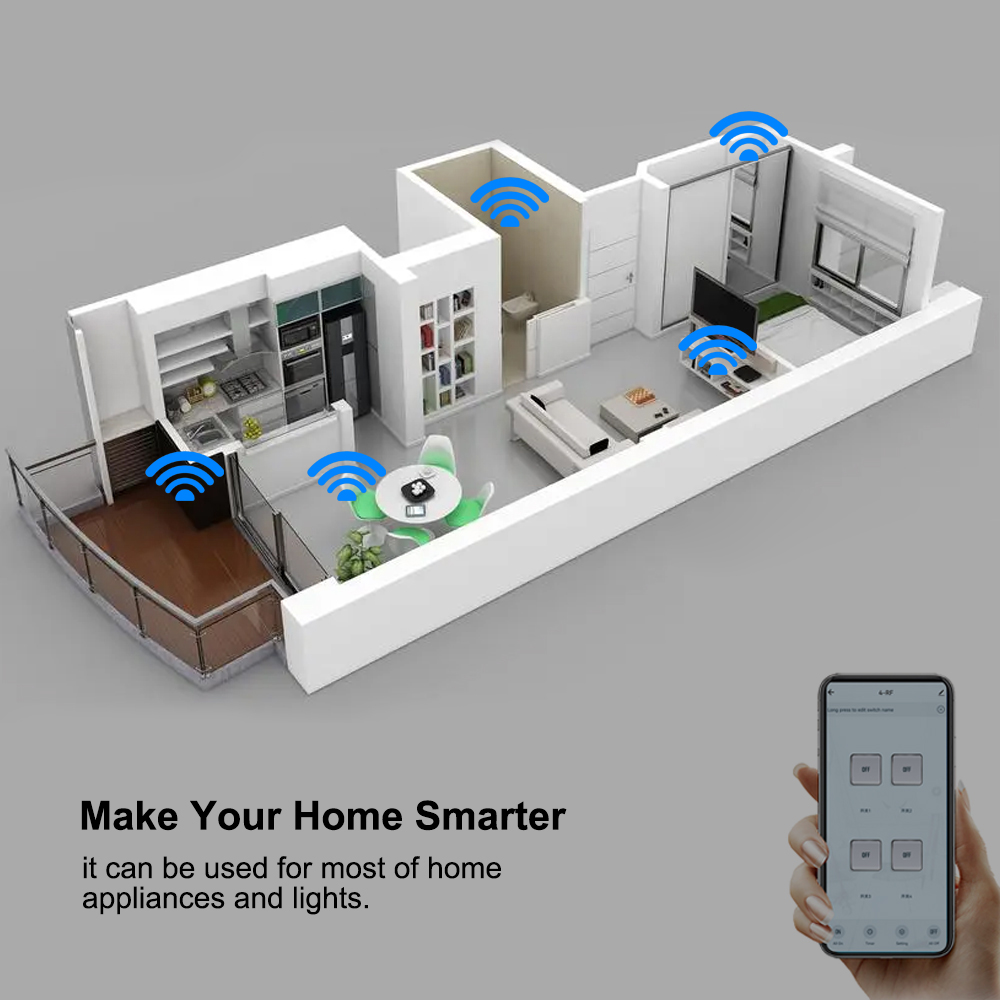 Smart Switch 4CH Relay Module  - Home Automation Technology recension och pris