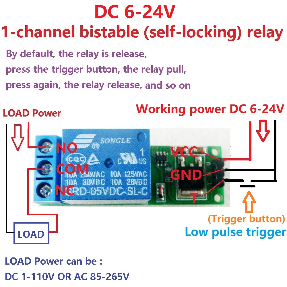 DC 6V 9V 12V 24V Flip-Flop Lat - Shelly Relay Module recension och pris